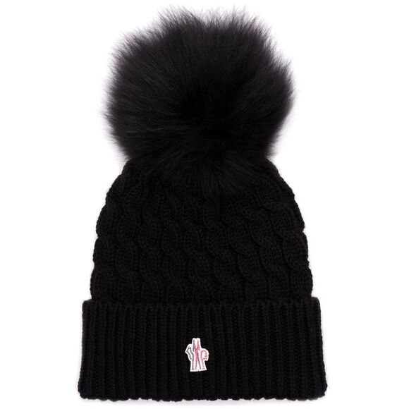 Moncler Grenoble Women Logo Wool Beanie - Picture 1 of 2